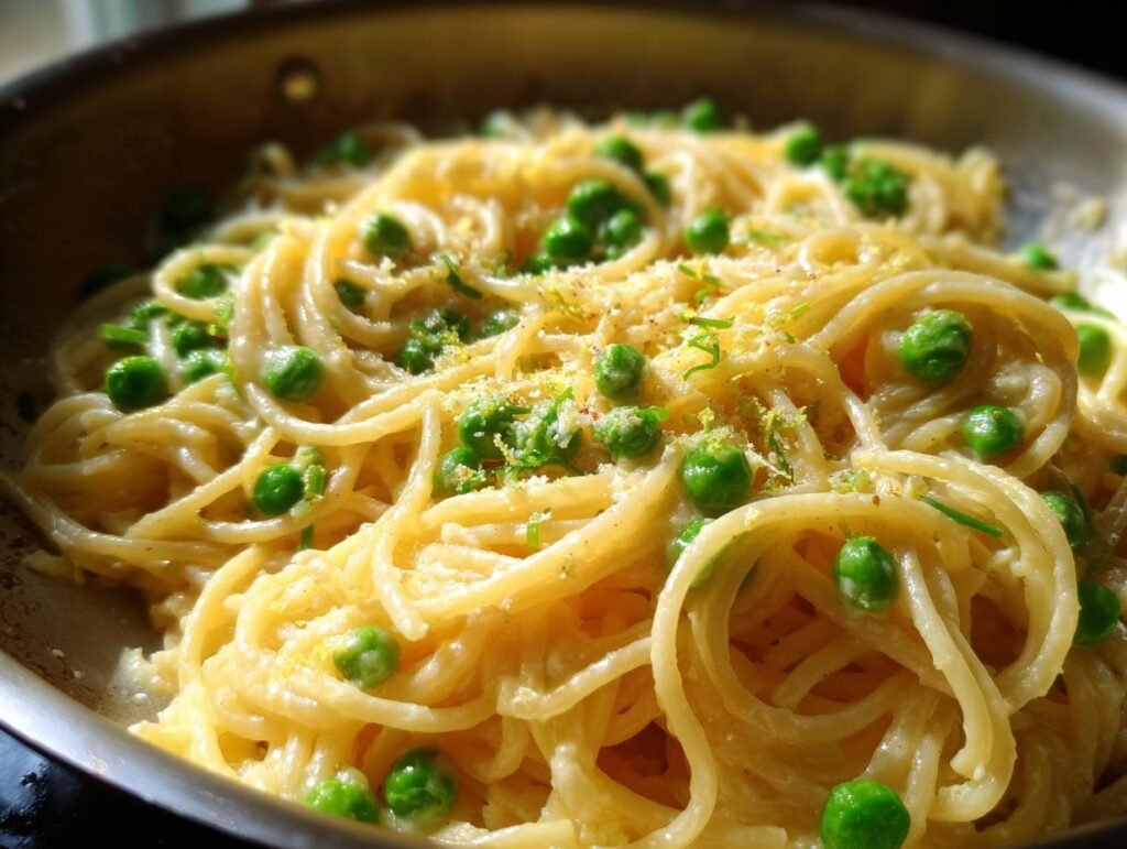 Lemon Peas Creamy Pasta Dinner