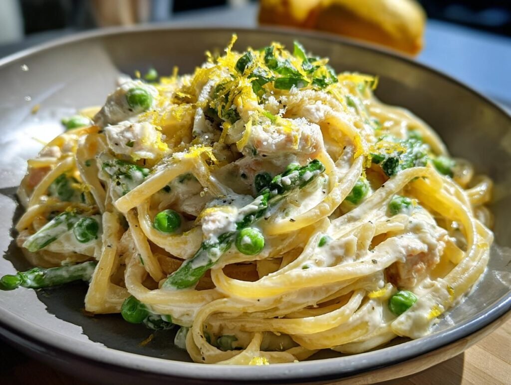 Lemon Peas Creamy Pasta Dinner
