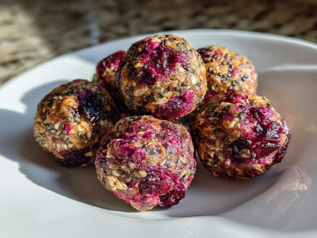 No-Bake Blueberry Oatmeal Energy Bites Snack Idea