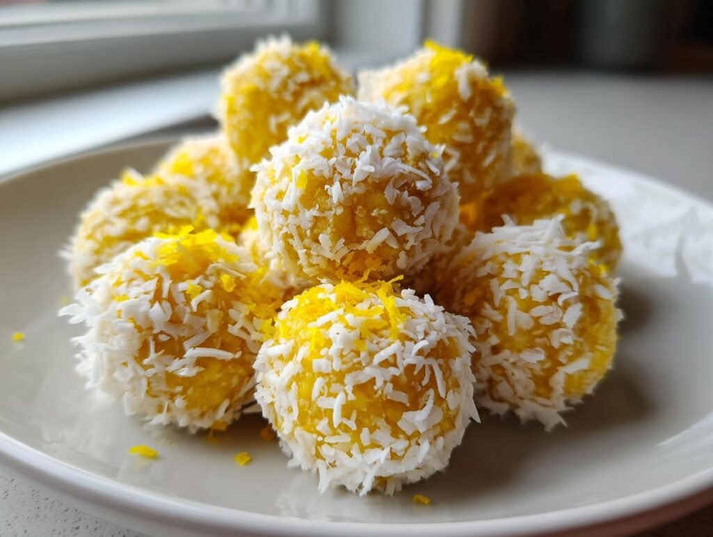 No-Bake Lemon Oatmeal Energy Bites Snack Idea
