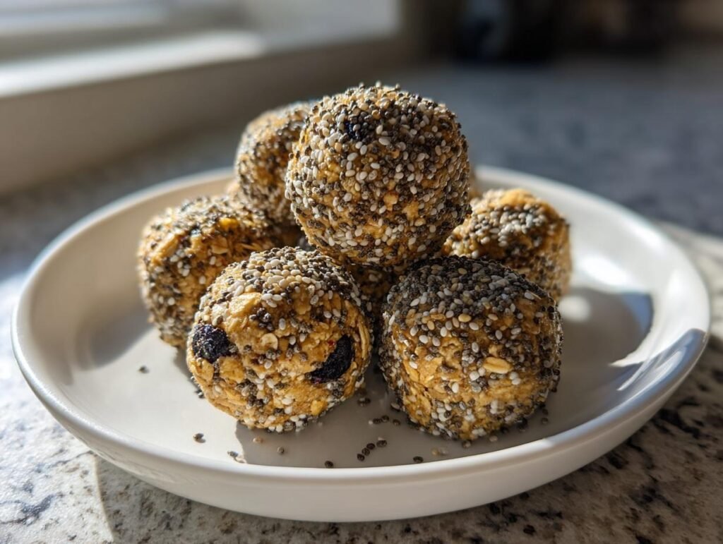 No-Bake Lemon Oatmeal Energy Bites Snack Idea
