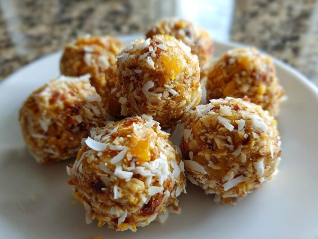 No-Bake Pineapple Oatmeal Energy Bites Snack Idea