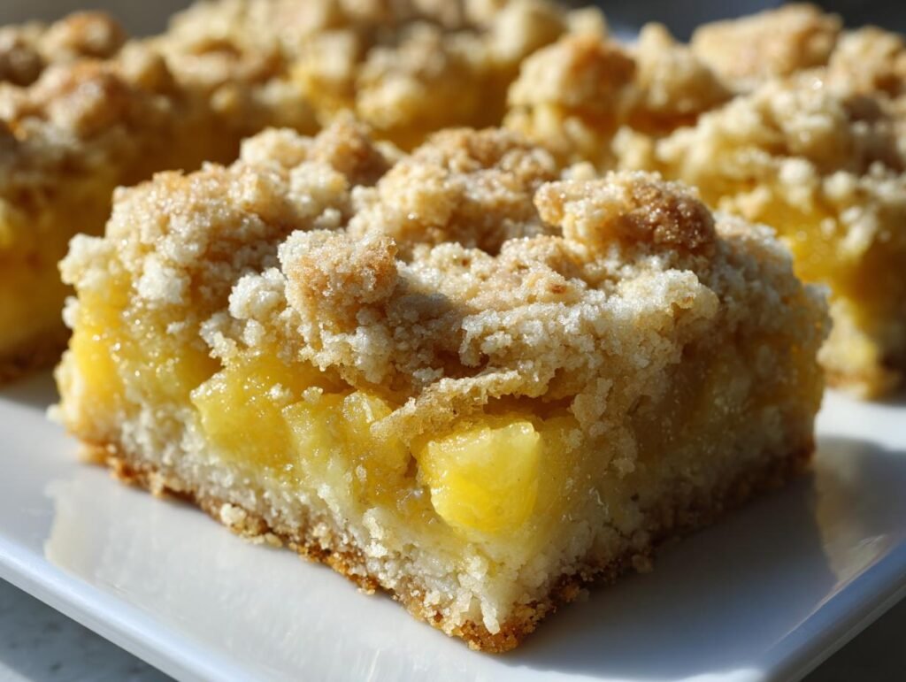 Pineapple Crumble Dessert Bars for Spring