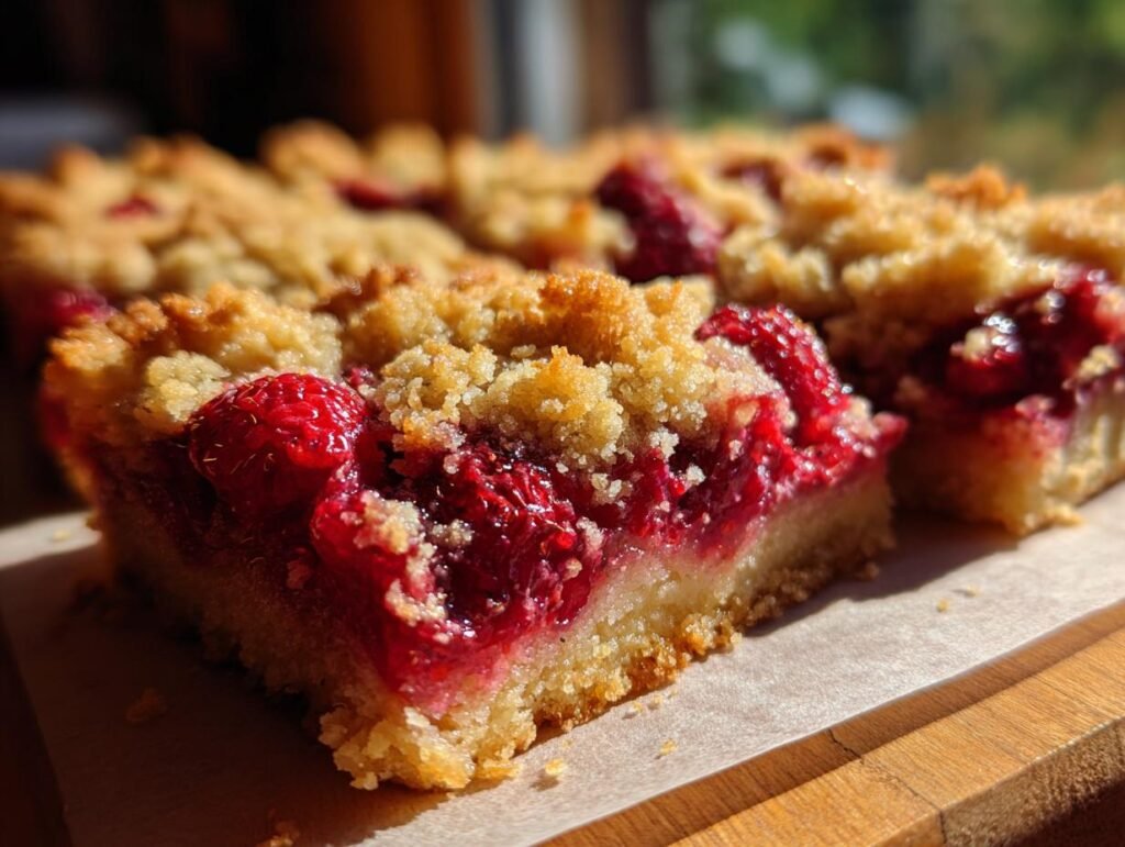 Raspberry Crumble Dessert Bars for Spring