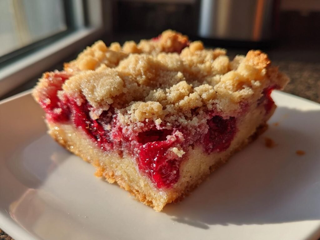 Raspberry Crumble Dessert Bars for Spring