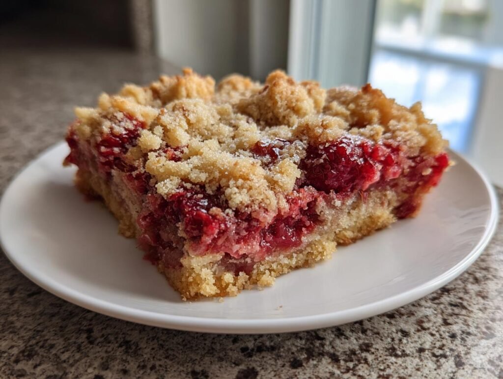 Raspberry Crumble Dessert Bars for Spring