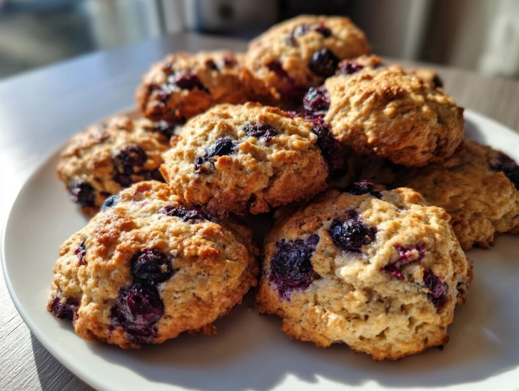 Soft Blueberry Baked Oats Cookies Everyone Loves