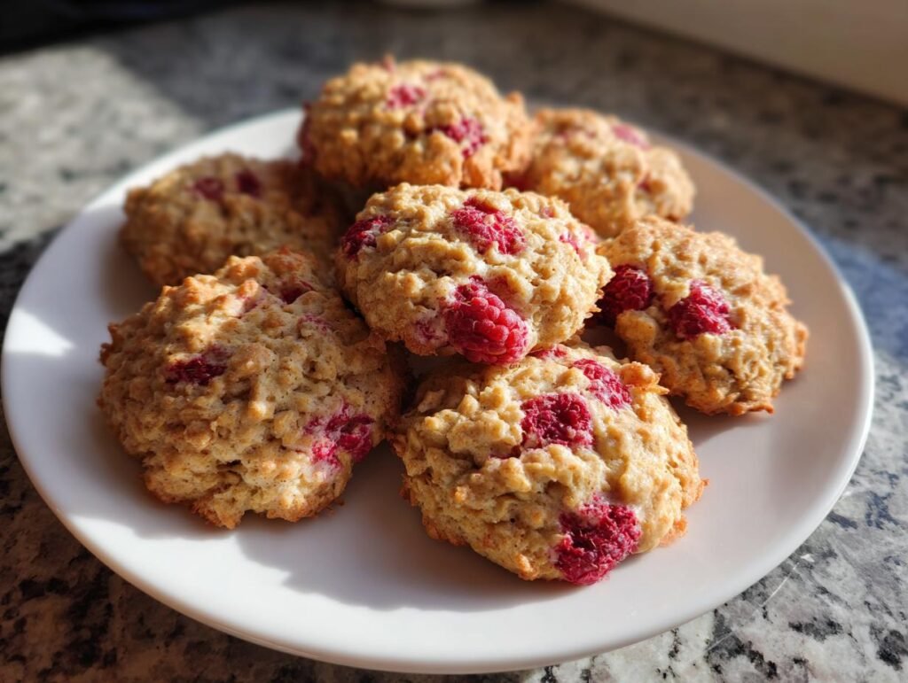 Soft Raspberry Baked Oats Cookies Everyone Loves