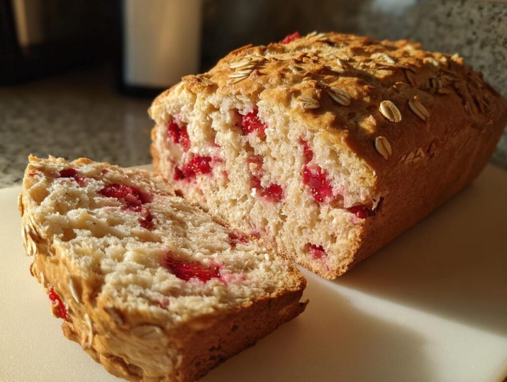 Soft Strawberry Oat Bread Simple and Delicious