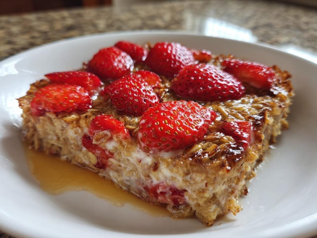 Strawberry Baked Oats Easy Dessert Everyone Loves