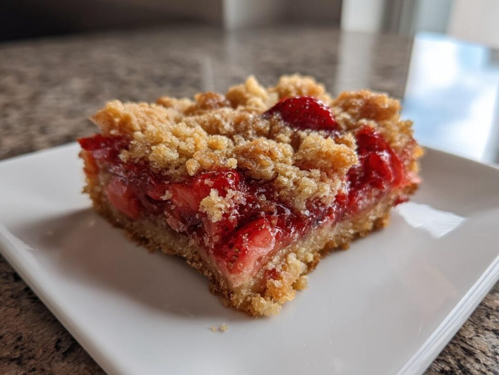 Strawberry Crumble Dessert Bars for Spring