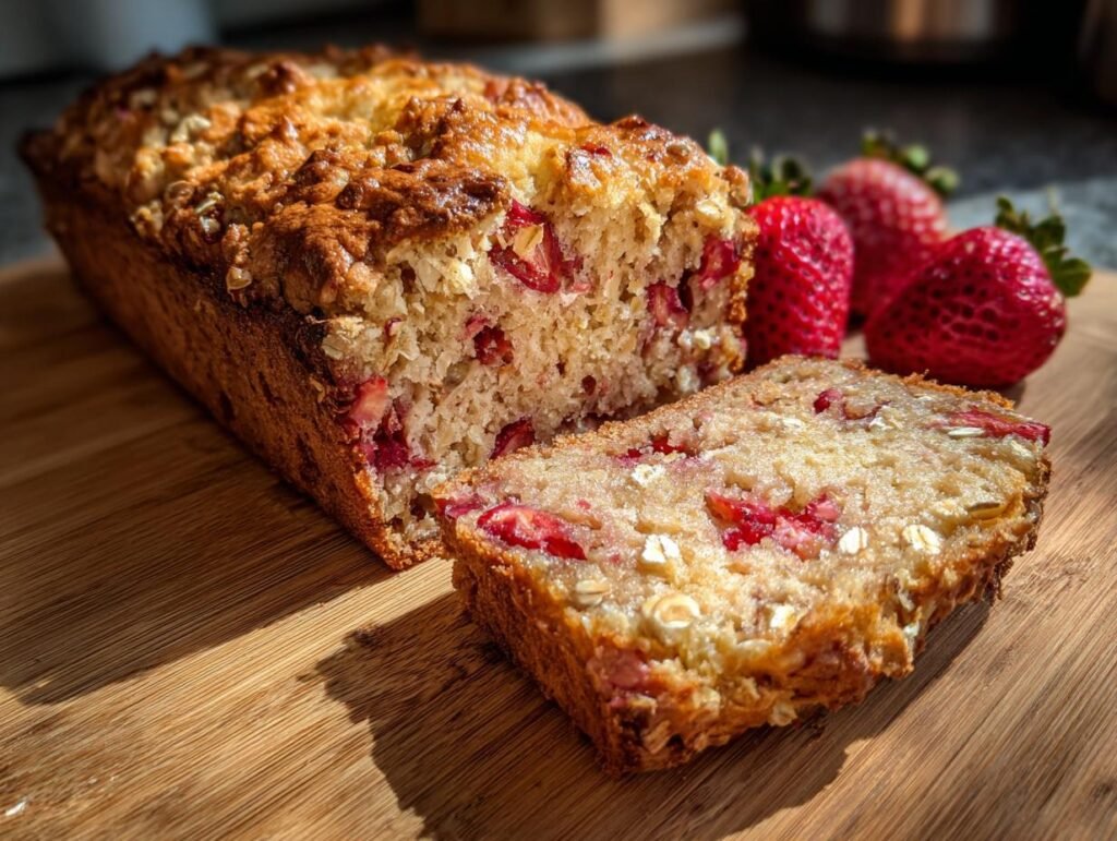 Strawberry Oat Spring Breakfast Bread Recipe