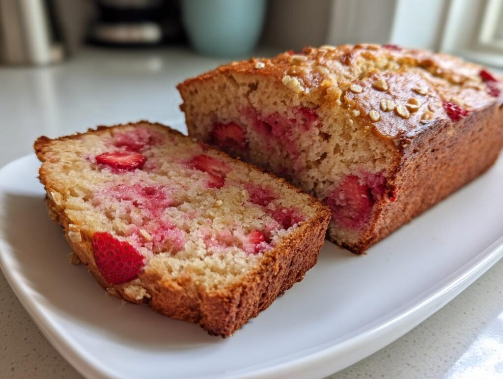 Strawberry Oat Spring Breakfast Bread Recipe
