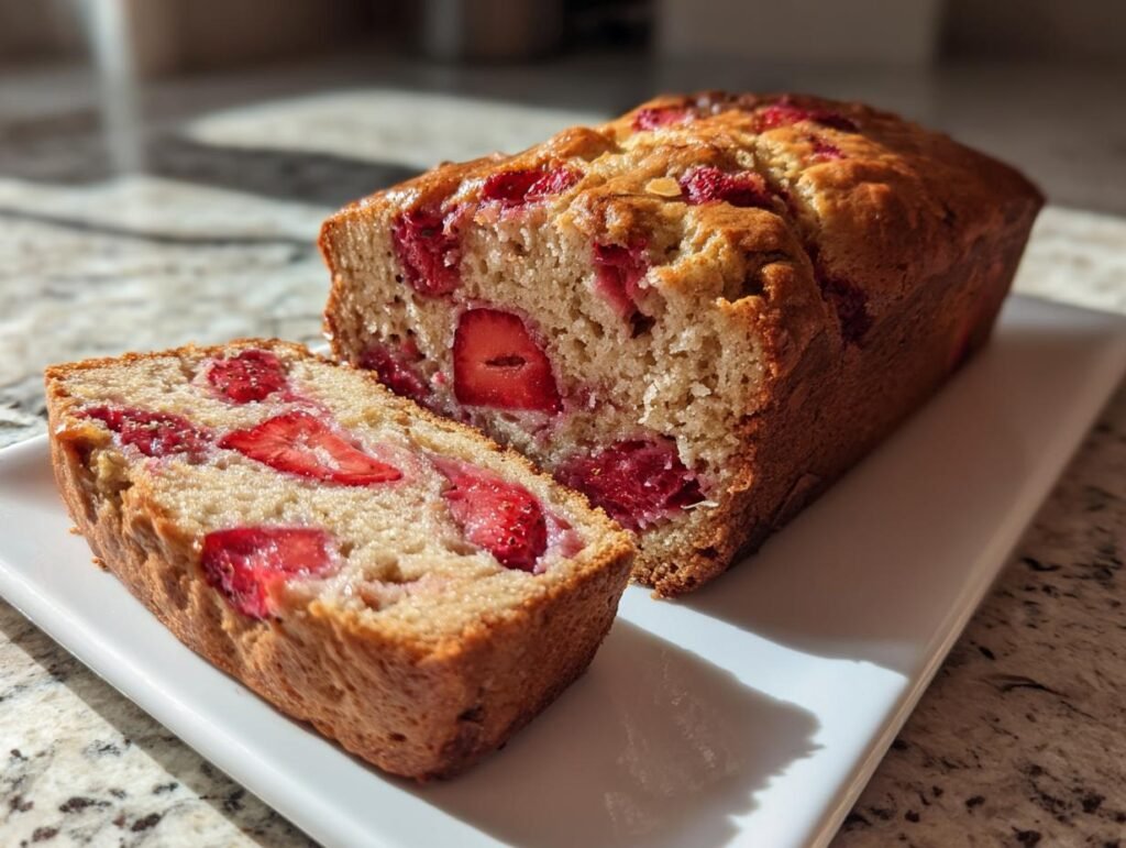 Strawberry Oat Spring Breakfast Bread Recipe